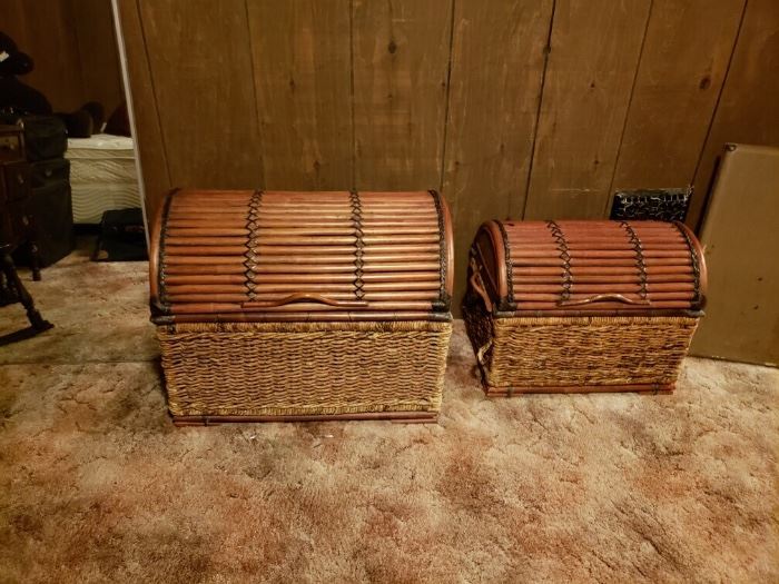 Wicker and rattan chests