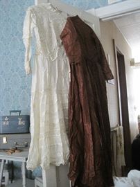 2 antique dresses