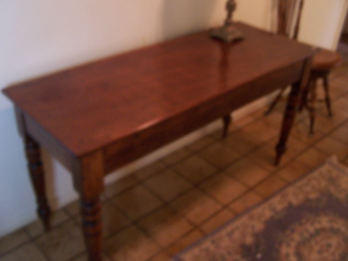 antique table, dated 1882