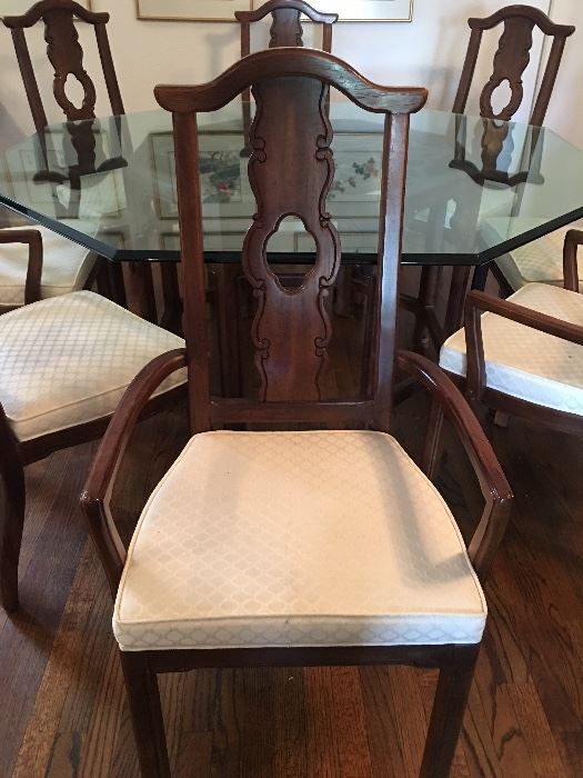 Set of 8 matching dining chairs for this great table! 