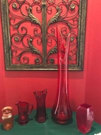 Huge Murano Vase and Other Fine Glass