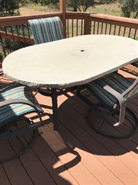 Stone Top Patio Table