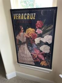 Very Colorful Vintage Veracruz Mexico Poster