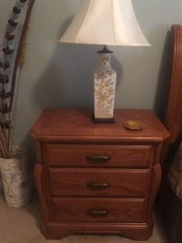 One of two nightstands that goes with the queen bedroom stand