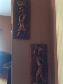 Carved wood figures