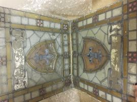 Two stained glass peices