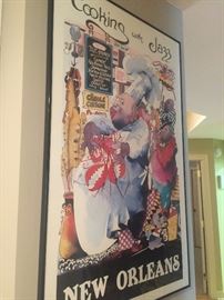 Cooking with Jazz framed poster (New Orleans)