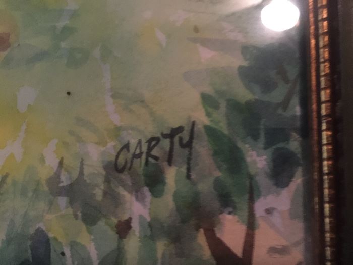 His signature on this watercolor