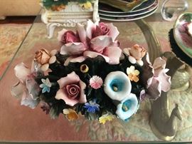 We have a few Italian Capodimonte Flower centerpieces
