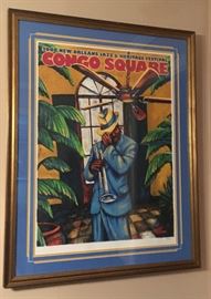 2008 New Orleans Jazz and Heritage Festival Congo Square Poster Framed As Time Goes by Margaret Slade Kelley https://www.ebay.com/itm/113185508308