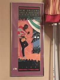 1985 New Orleans Jazz and Heritage Festival Poster Framed 1985 by Tore Wallin https://www.ebay.com/itm/113185512346