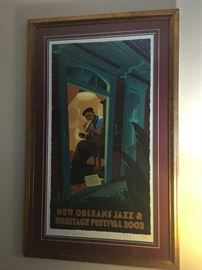 2002 New Orleans Jazz and Heritage Festival Poster Signed Framed Wynton Marsalis by Paul Rogers https://www.ebay.com/itm/123293698526