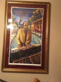 2009 New Orleans Jazz and Heritage Festival Poster Framed 2009 Toussainctified: Allen Toussaint & the French Quarter by James Michalopoulos  https://www.ebay.com/itm/113185527976