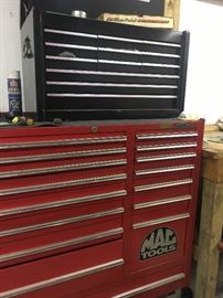 Bottom Mac tool chest 
New $12,000.
Our price $2,000
Top is Craftman tool box.