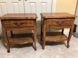 Set of Antique Bedside Tables; Dimensions:  15" Depth X 22" Width X 24.50 Height 