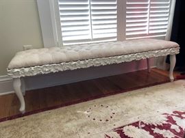 Dressing Bench with Pale Pink Cushion