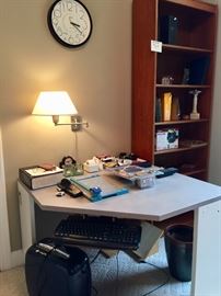 Office desk, bookcase and office furniture 