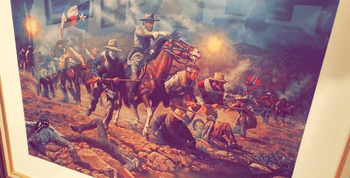 Signed & Numbered Print - "Hood's Texas Brigade at the Battle of Gettysburg" by Joe Grandee - COA