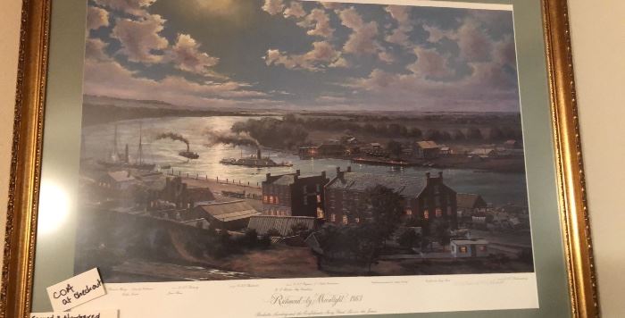 Signed & Numbered Print - "Richmond by Moonlight" by William McGrath - COA