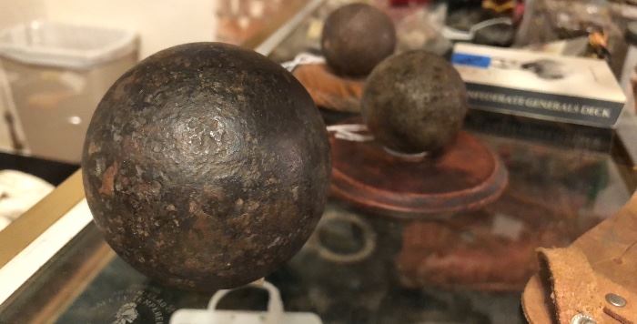 Vintage Civil War Solid Shot Cannon Ball
