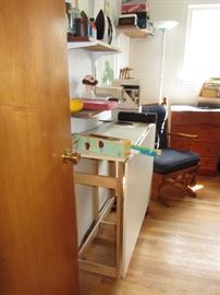 Sewing table and supplies