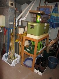 Gardening supplies, 2 Coleman coolers