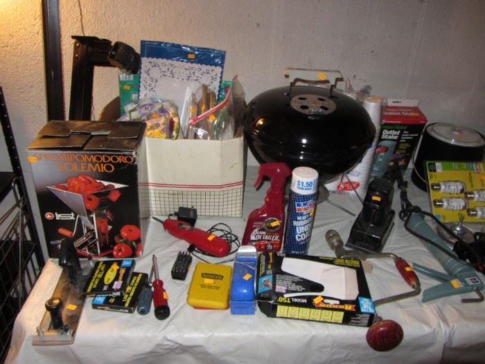 Tabletop grill, hand tools, juicer