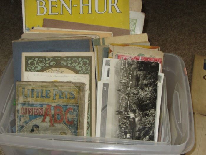 old postcards, fotos and European travel brochures from the 1920s