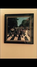 Framed Vintage Vinyl of Abbey Road - The Beatles. (Vinyl is inside the Framed Album)