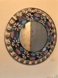 Stained glass mirror