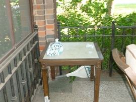 Table with patio set