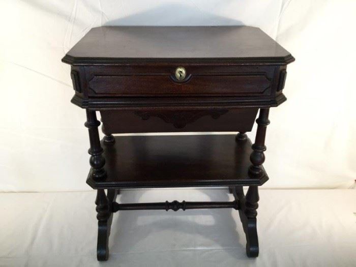 Antique Walnut Sewing Stand I    http://www.ctonlineauctions.com/detail.asp?id=747900