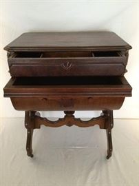 Antique Walnut Sewing Stand  http://www.ctonlineauctions.com/detail.asp?id=747901