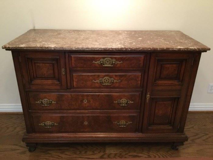 Eastlake Walnut and Marble Sideboard   http://www.ctonlineauctions.com/detail.asp?id=747902