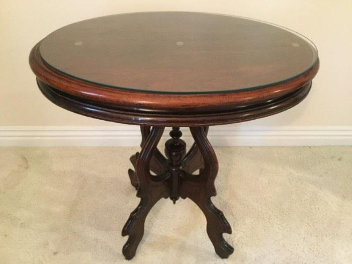 Antique Walnut Lamp Table  http://www.ctonlineauctions.com/detail.asp?id=747905