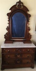  Renaissance Revival Walnut & Marble Dresser w/ Mirror        http://www.ctonlineauctions.com/detail.asp?id=747917