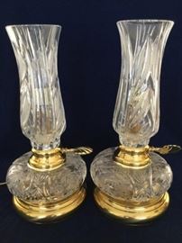 Pair of Dresden Crystal and Brass Lamps    http://www.ctonlineauctions.com/detail.asp?id=747964