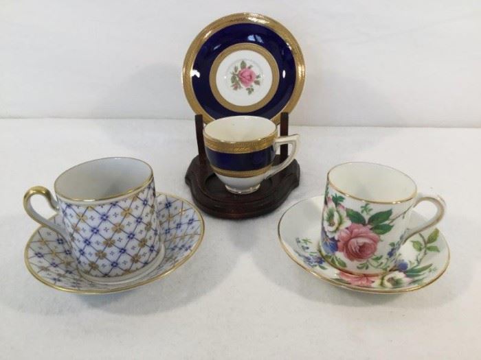 Three Demitasse Cups and Saucers        http://www.ctonlineauctions.com/detail.asp?id=747966