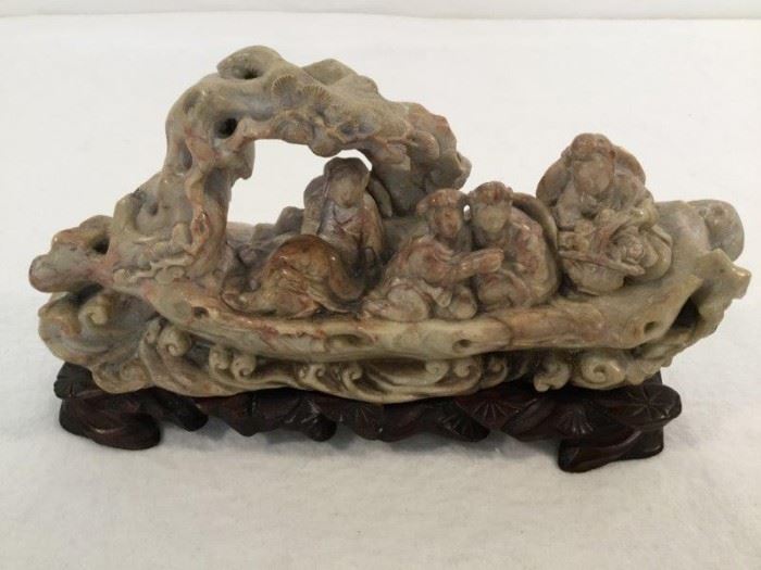  Carved Soapstone Figural Group         http://www.ctonlineauctions.com/detail.asp?id=747968