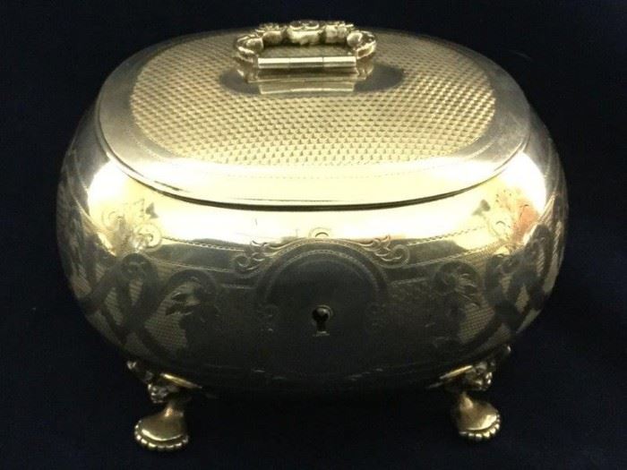Antique Silver Jewel or Tea Casket       http://www.ctonlineauctions.com/detail.asp?id=748006