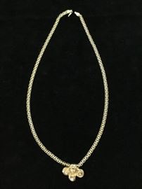  14 K Yellow Gold and Diamond Necklace    http://www.ctonlineauctions.com/detail.asp?id=748068
