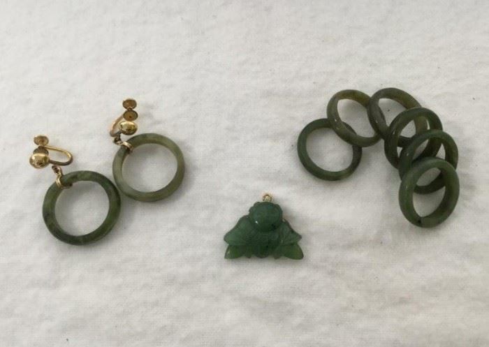 Jade Rings, Earrings, and Pendant http://www.ctonlineauctions.com/detail.asp?id=748077