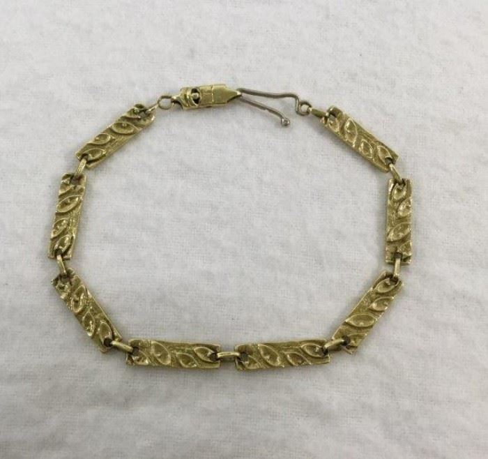  18 K Yellow Gold Picasso Bracelet    http://www.ctonlineauctions.com/detail.asp?id=748094
