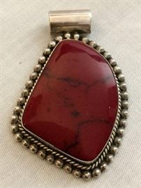  Sterling Silver Pendant with Red Stone http://www.ctonlineauctions.com/detail.asp?id=748109