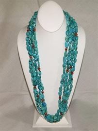  Four Strand Turquoise Necklace   http://www.ctonlineauctions.com/detail.asp?id=748121