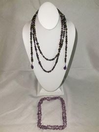 Two Amethyst Necklaces One with Pearls http://www.ctonlineauctions.com/detail.asp?id=748123