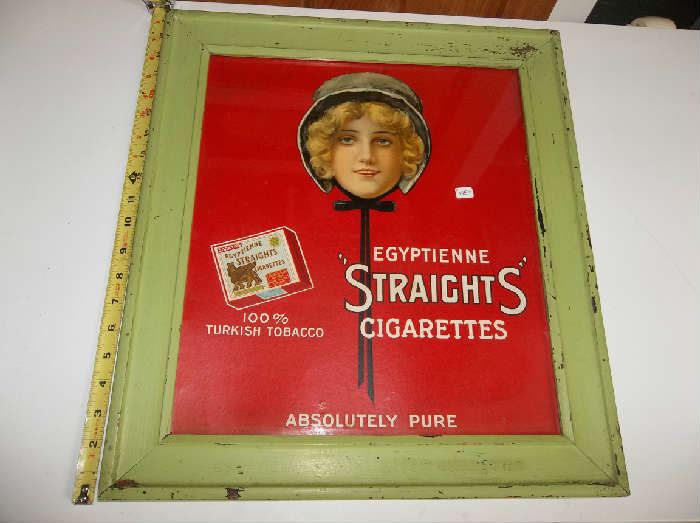 1914 advertising sign for Egyptienne cigarettes