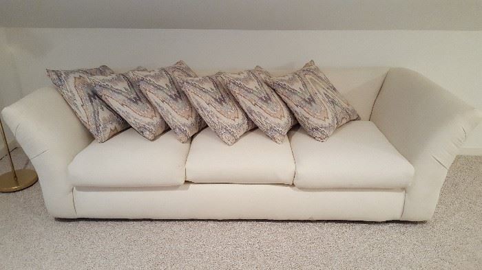 Sofa with loose back pillows