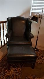 Chair and ottoman by Ethan Allen 