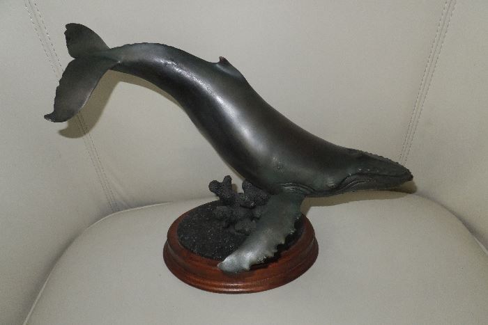 #29 Large Whale Bronze Sculpture   $300.